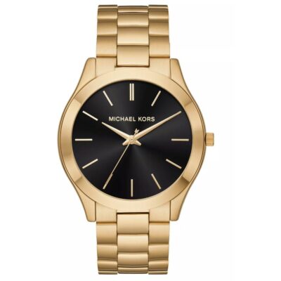 Michael Kors Ladies Slim Runway Gold Watch - MK3478
